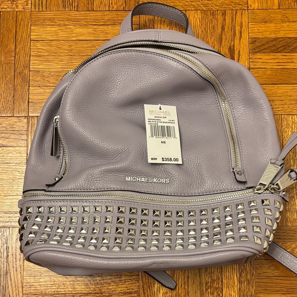 Michael Kors Lilac Studded Backpack